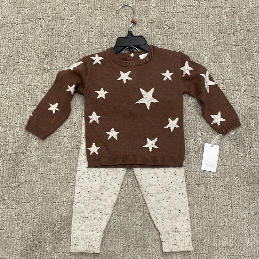 Baby sweater and pants outfit